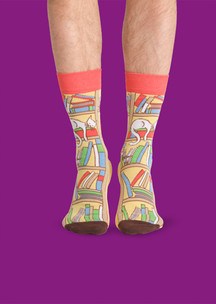 Цветные носки JNRB: Носки Книжные полки