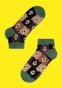 Цветные носки JNRB: Носки Медведь в теремке