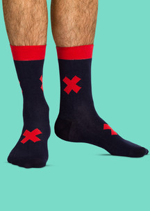 Цветные носки JNRB: Носки Красное на черном