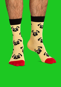 Цветные носки JNRB: Носки Мопсик - мокрый носик