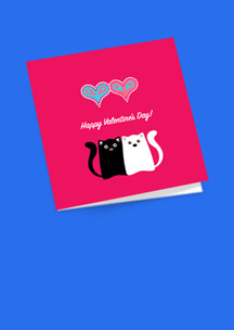 Малиновые Funny Socks: Открытка Happy Valentine's Day