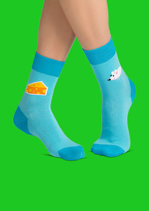 Цветные носки JNRB: Носки Мышь и сыр