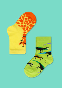 JNRB: Носки детские (2 пары) Жираф и дино
