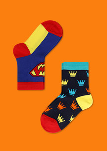 Цветные носки для всей семьи Супермен JNRB: Носки детские (2 пары) Суперребенок