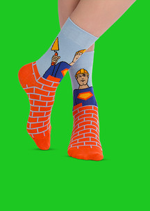 Цветные носки JNRB: Носки Строителя