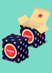 Подарочная упаковка Funny Socks: Коробка Звезда СССР для 4-х пар