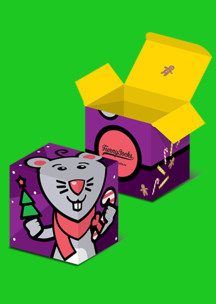 Подарочная упаковка Funny Socks: Коробка Год Металлической Крысы для 4 пар