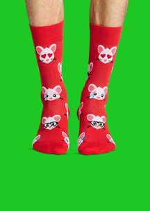 Цветные носки JNRB: Носки Смайломышки