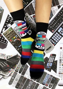 Цветные носки JNRB: Носки Не забудьте выключить телевизор