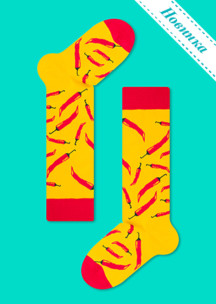 Цветные носки JNRB: Гольфы Жгучий перец