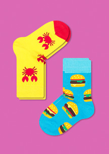 С морскими жителями JNRB: Носки детские (2 пары) Крабсбургер