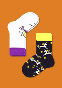 Носки для всей семьи Рог единорога JNRB: Носки детские (2 пары) Рожки Единорожки