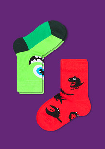 Цветные носки JNRB: Носки детские (2 пары) Монстрик и чудища