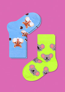 Цветные носки JNRB: Носки детские (2 пары) Коала и друг его Хомяк