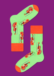Цветные носки JNRB: Носки Скрипка Страдивари