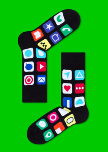 Черные JNRB: Носки Модный смартфон