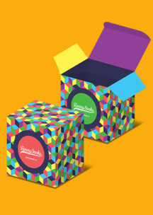 С геометрией Funny Socks: Коробка Ла Бока для 4-х пар