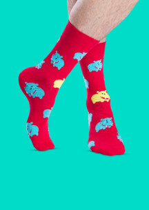 Цветные носки JNRB: Носки Бегемотики