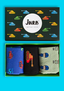 Цветные носки JNRB: Набор На поле танки