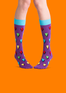 Цветные носки JNRB: Гольфы Сердцеедки