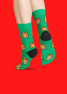 Цветные носки JNRB: Носки Огненные тигры