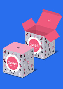 Серые JNRB: Коробка Туфельки принцессы для 4-х пар