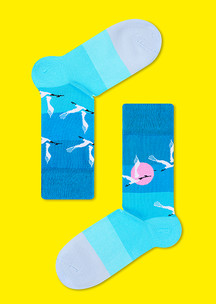 Цветные носки JNRB: Носки Журавлей белый клин