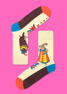 Бежевые JNRB: Носки Медведь и коза