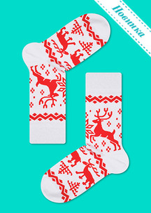 Цветные носки JNRB: Набор Новогодние олени