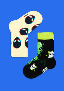 Цветные носки JNRB: Носки детские (2 пары) Инопланетные гости