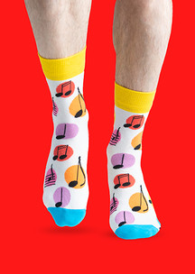 Цветные носки JNRB: Носки Цветные ноты