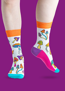 Цветные носки JNRB: Носки Очень веселые грибы