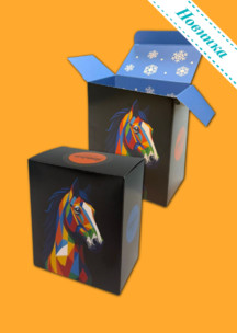 С домашними животными JNRB: Коробка для 2х пар Графический конь 2026