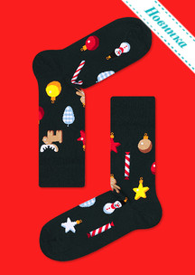 Цветные носки JNRB: Чемодан Новогодний с 21 парой Новый год 2026