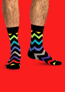 Цветные носки JNRB: Носки Черный зигзаг