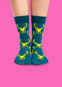 Цветные носки JNRB: Носки Джинсовые олени